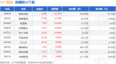 NFT板块12月5日涨307%蓝色光标领涨主力资金净流入