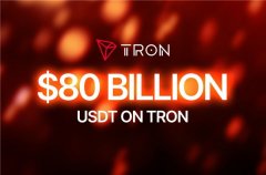 波场TRON链上USDT 发行量突破 800 亿大关稳坐全球